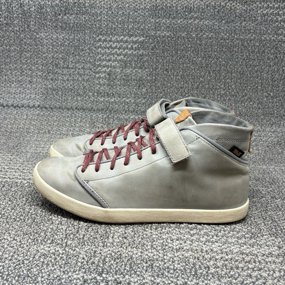 Teva Willow Chukka Leather Gray Mid Top Sneakers Womens 8.5 Hook & Loop 1013657